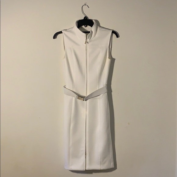 Tommy Hilfiger Form-hugging Cream Dress - Picture 3 of 3